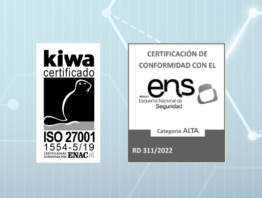 ISO 27001 and ENS high level certificates for information security