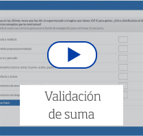 Validación de suma